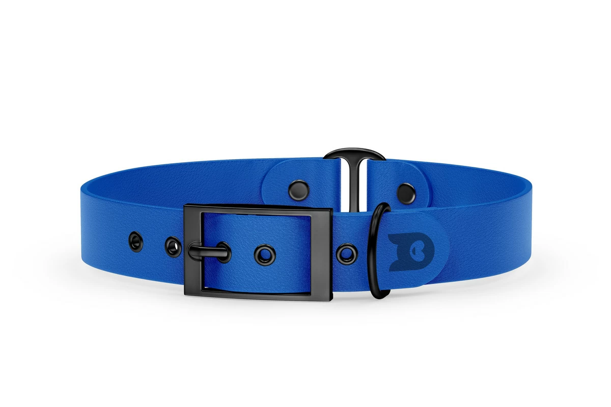 Dog Collar Duo: Blue & Blue with Black
