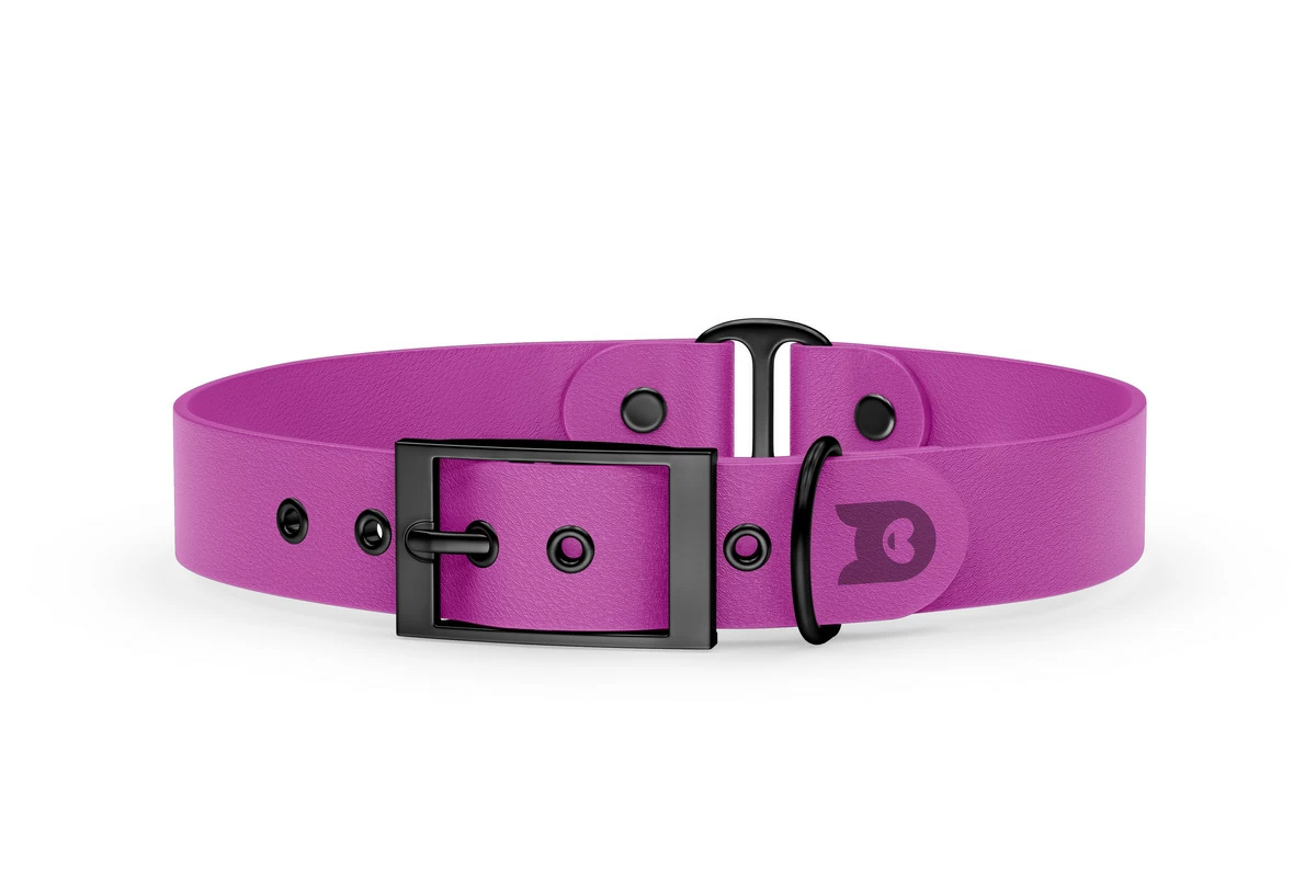 Dog Collar Duo: Light purple & Light purple with Black