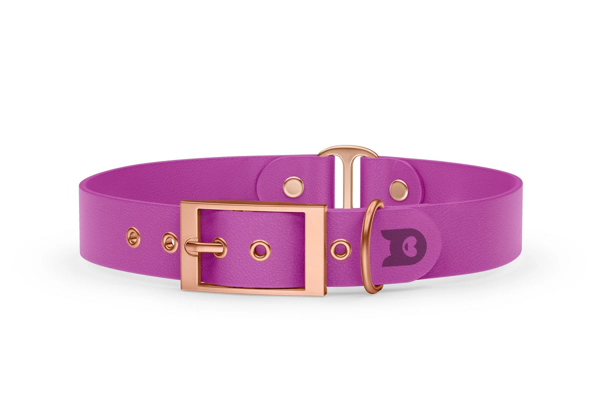 Dog Collar Duo: Light purple & Light purple with Rosegold
