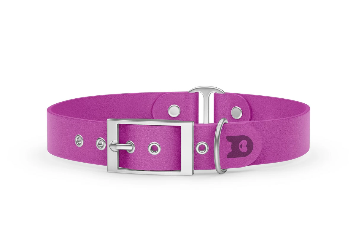 Dog Collar Duo: Light purple & Light purple with Silver