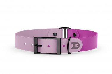 Dog Collar Duo: Lilac & Light purple with Black