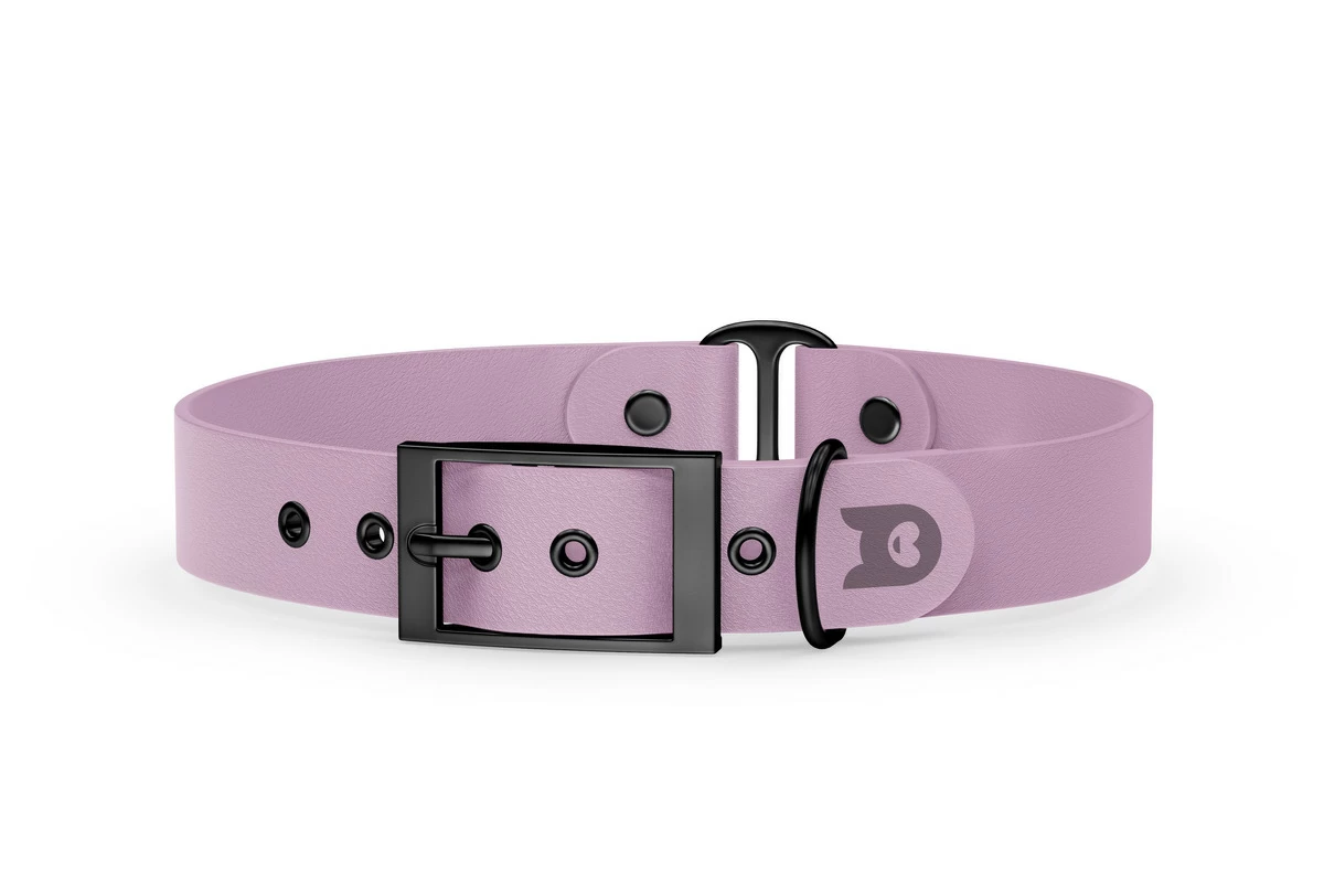 Dog Collar Duo: Lilac & Lilac with Black