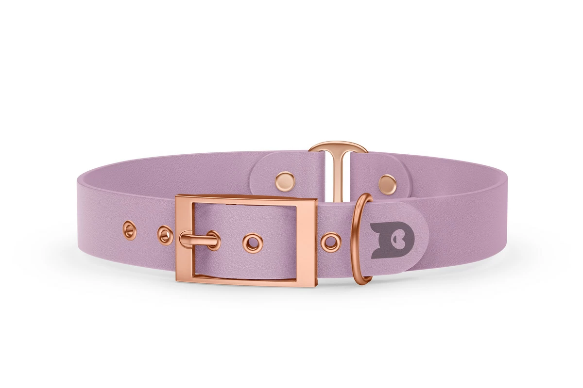 Dog Collar Duo: Lilac & Lilac with Rosegold