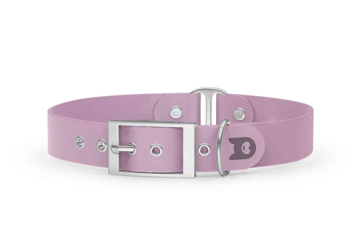 Dog Collar Duo: Lilac & Lilac with Silver