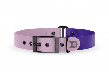 Dog Collar Duo: Lilac & Purple with Black