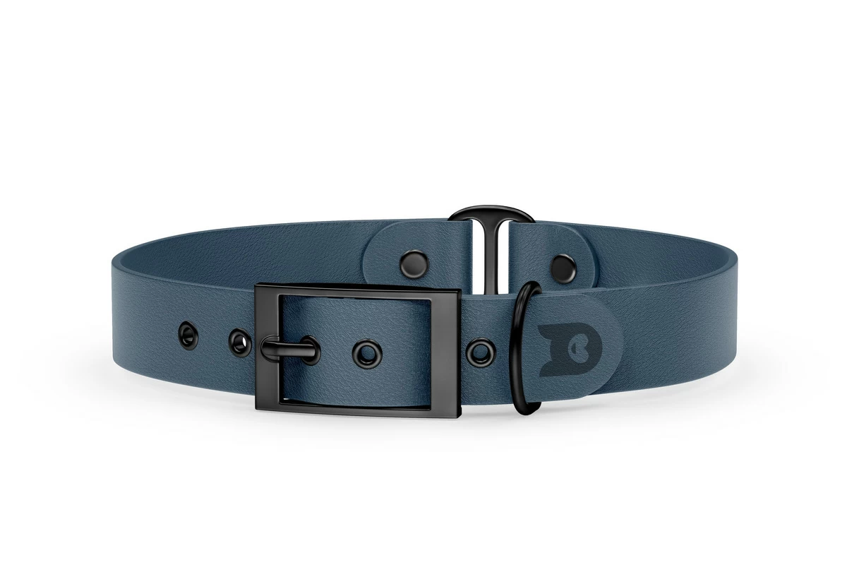 Dog Collar Duo: Petrol & Petrol with Black