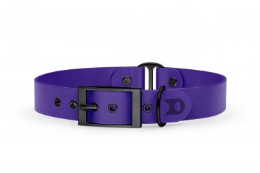 Dog Collar Duo: Purple & Purple with Black