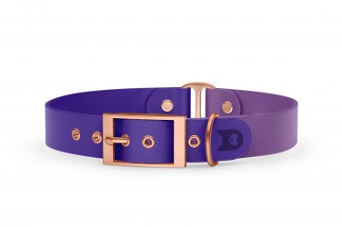 Dog Collar Duo: Purple & Purpur with Rosegold