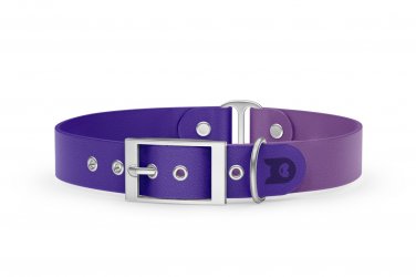 Dog Collar Duo: Purple & Purpur with Silver