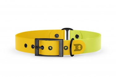 Dog Collar Duo: Yellow & Neon yellow with Black