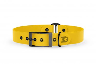 Dog Collar Duo: Yellow & Yellow with Black