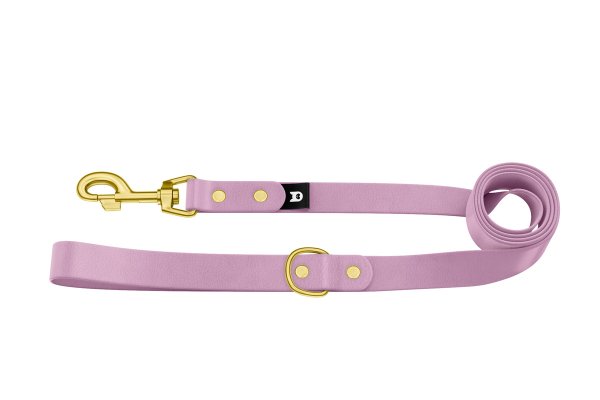Dog Leash Basic: Lilac with Gold components
