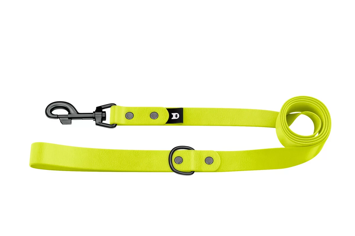 Dog Leash Basic: Neon yellow with Black components