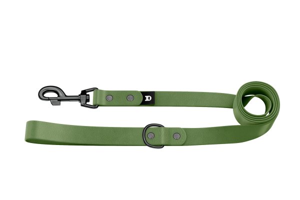 Dog Leash Basic: Olive with Black components