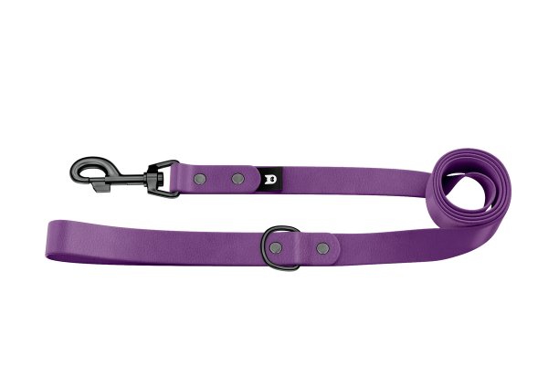 Dog Leash Basic: Purpur with Black components