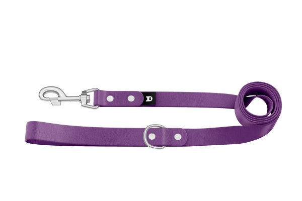 Dog Leash Basic: Purpur with Silver components