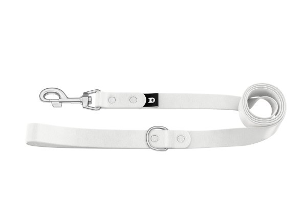 Dog Leash Basic: White with Silver components