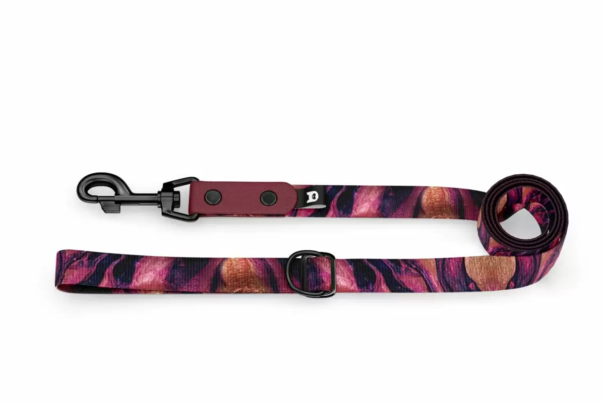 Adjustable Dog Leash City Burgundy