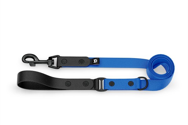 Dog Leash Duo: Black & Blue with Black components