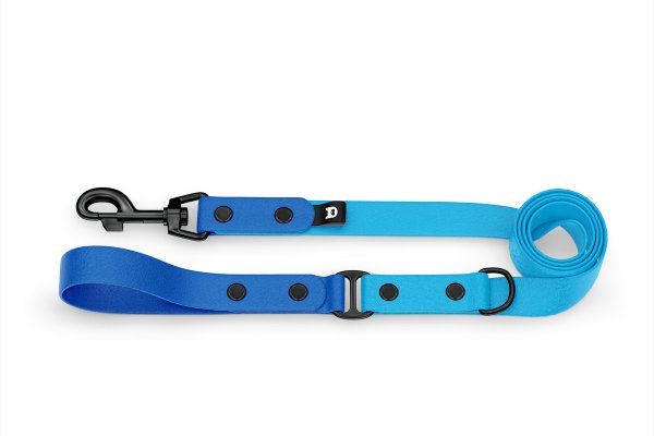 Dog Leash Duo: Blue & Light blue with Black components