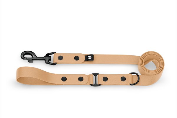 Dog Leash Duo: Light brown & Light brown with Black components