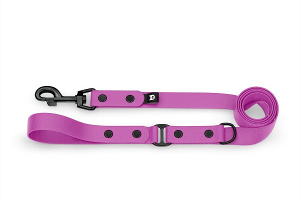 Dog Leash Duo: Light purple & Light purple with Black components