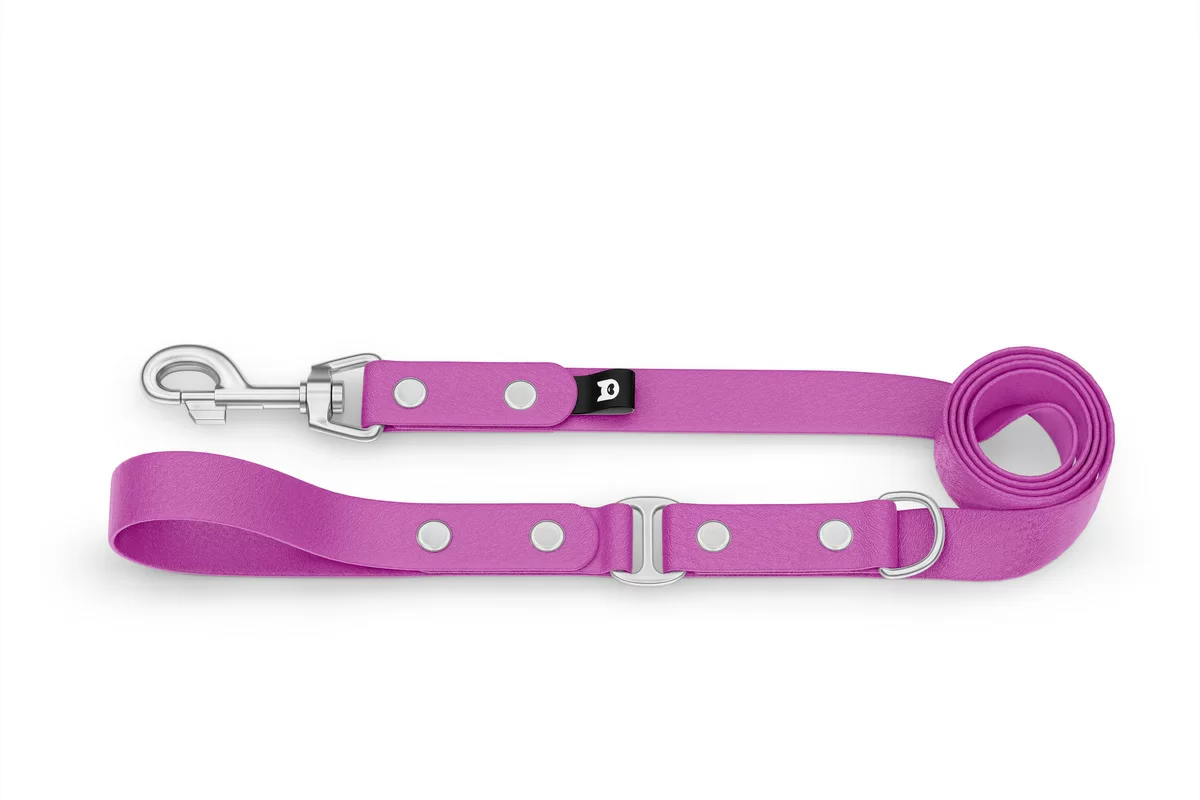 Dog Leash Duo: Light purple & Light purple with Silver components