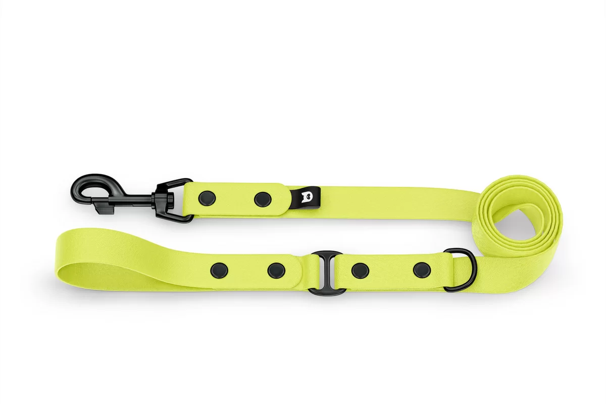 Dog Leash Duo: Neon yellow & Neon yellow with Black components