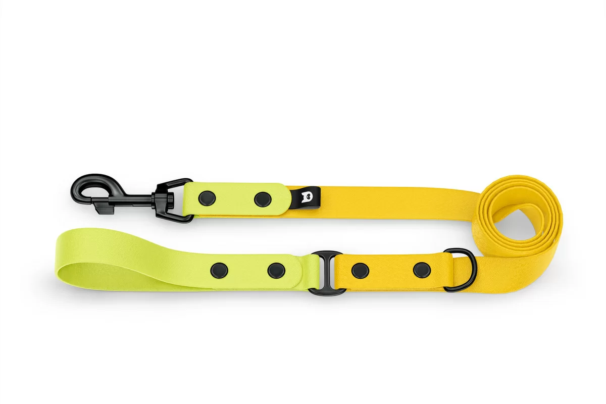 Dog Leash Duo: Neon yellow & Yellow with Black components