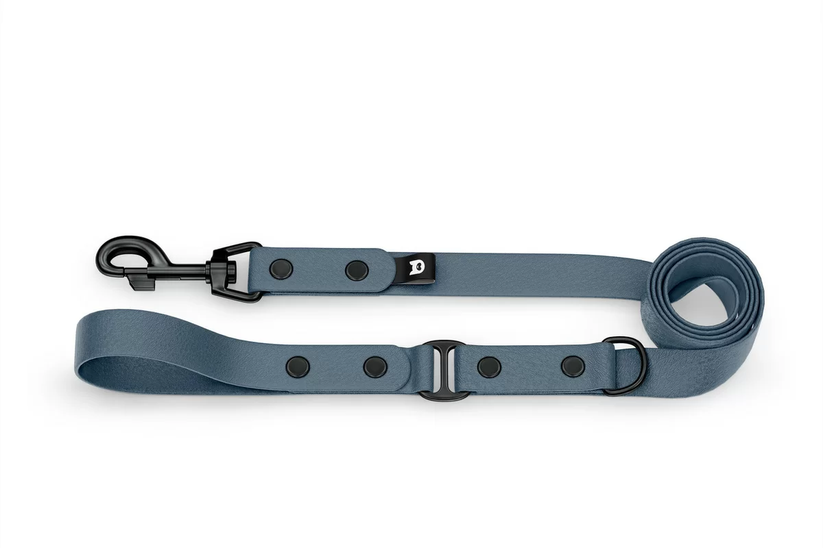 Dog Leash Duo: Petrol & Petrol with Black components