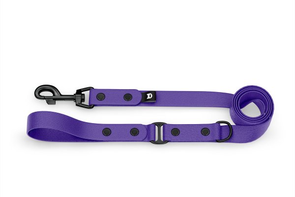 Dog Leash Duo: Purple & Purpur with Black components