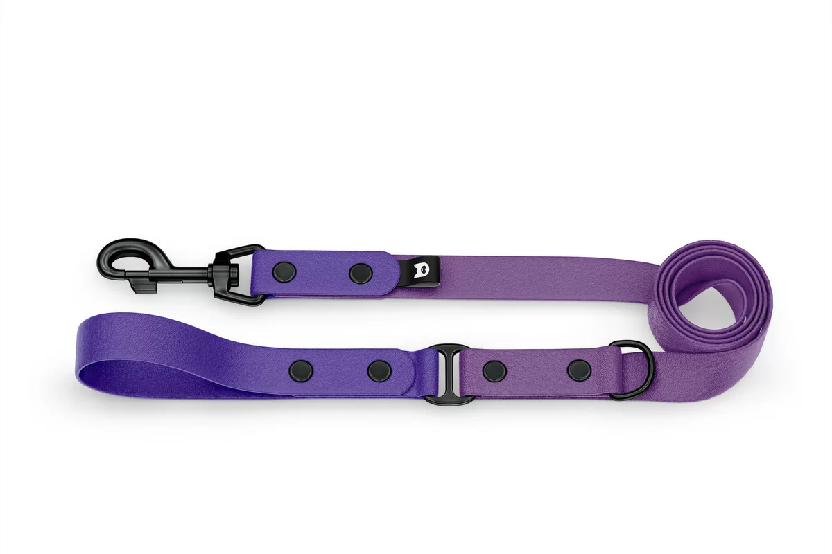 Dog Leash Duo: Purple & Purpur with Black components