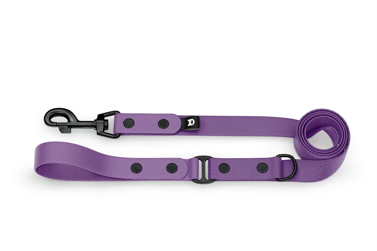 Dog Leash Duo: Purpur & Purpur with Black components