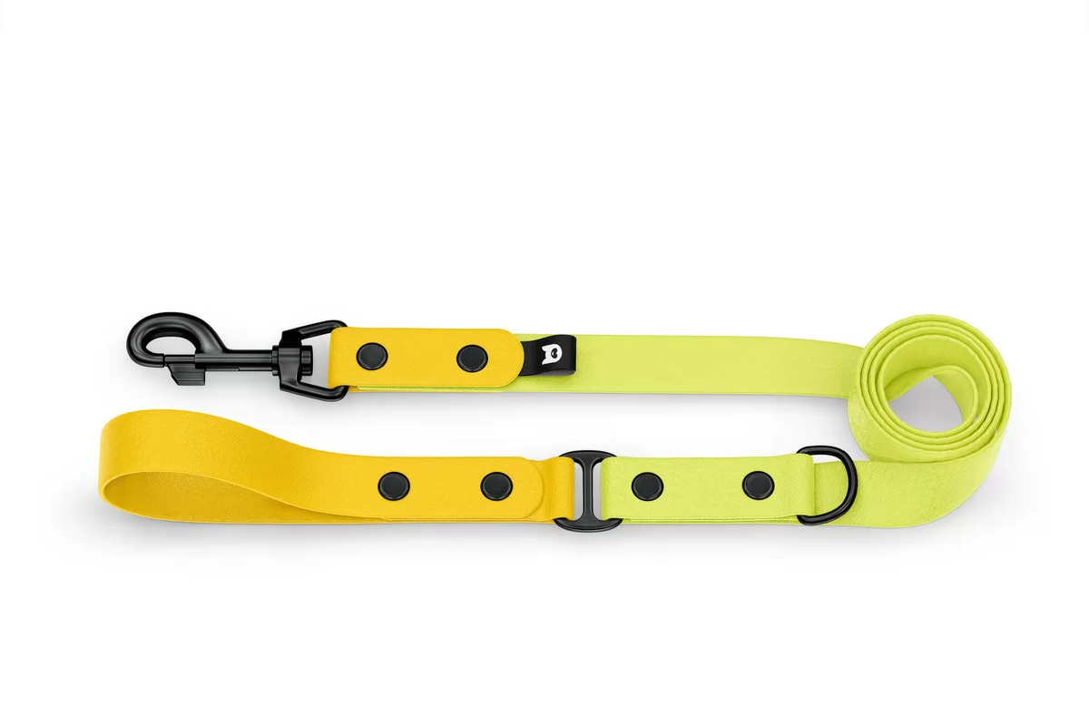Dog Leash Duo: Yellow & Neon yellow with Black components
