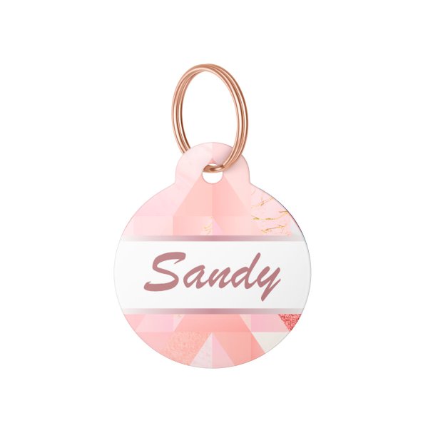 Dog ID tag Collection Pink Marble