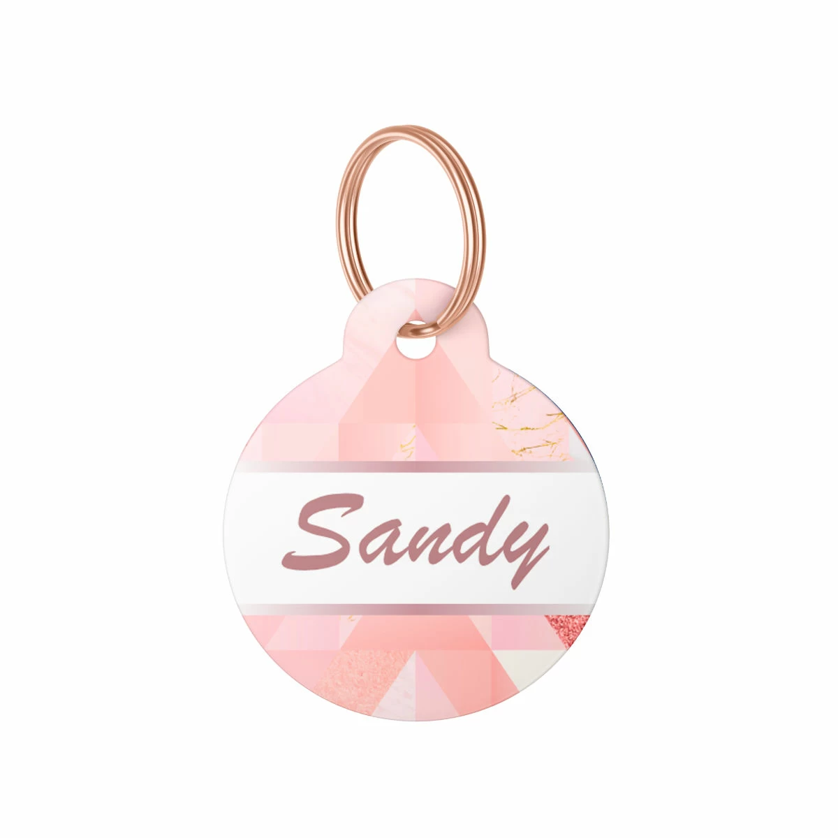 Dog ID tag Collection Pink Marble