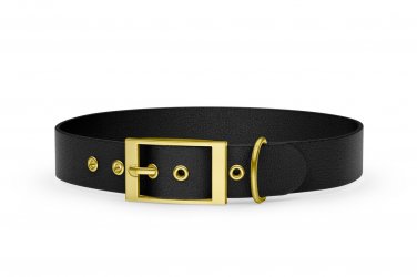 Dog Collar Adventure: Black with Gold