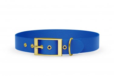 Dog Collar Adventure: Blue with Gold