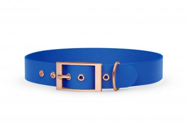 Dog Collar Adventure: Blue with Rosegold