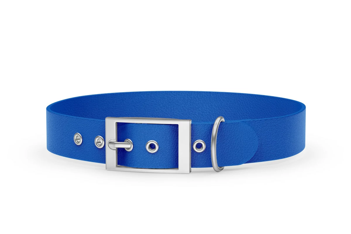Dog Collar Adventure: Blue with Silver
