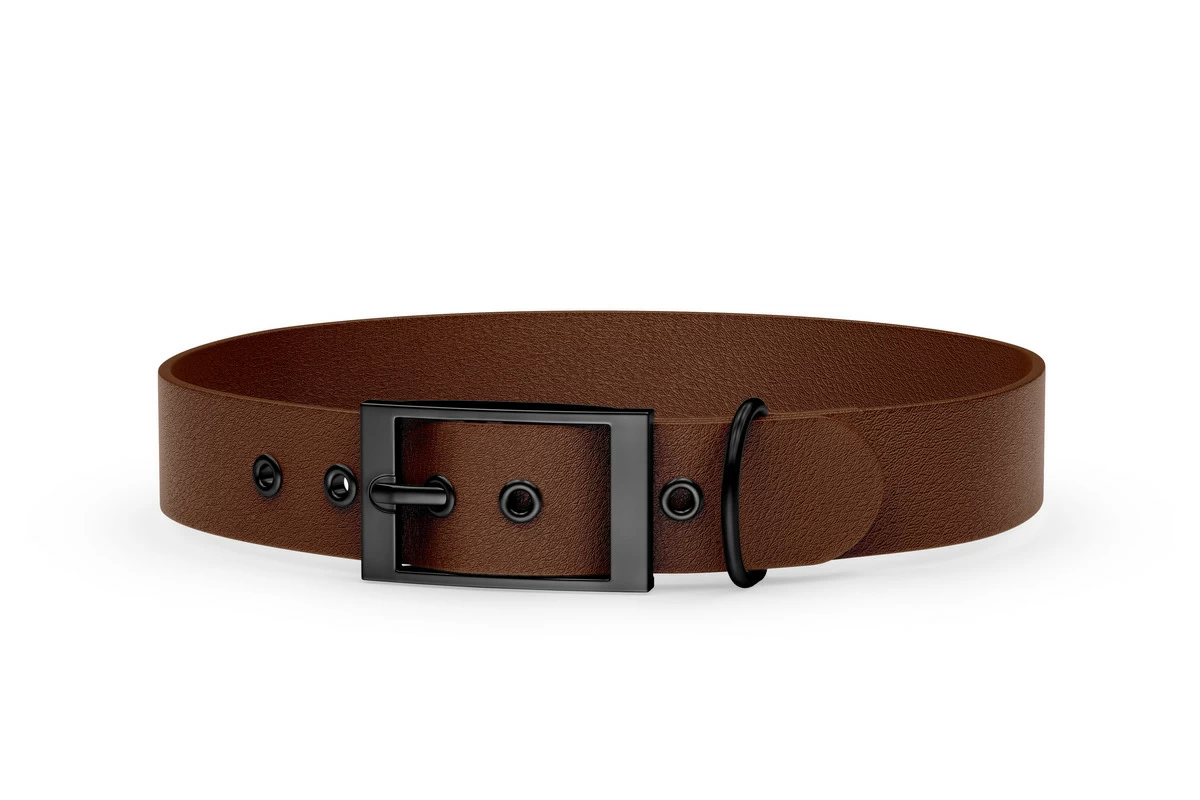 Dog Collar Adventure: Dark brown with Black