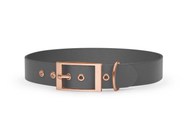 Dog Collar Adventure: Gray with Rosegold