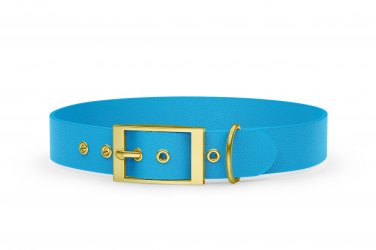 Dog Collar Adventure: Light blue with Gold
