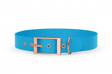 Dog Collar Adventure: Light blue with Rosegold