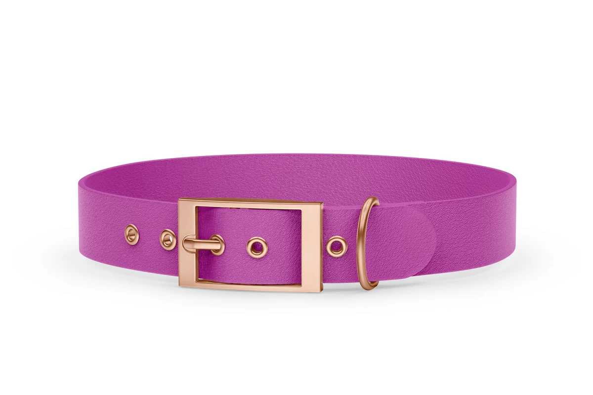 Dog Collar Adventure: Light purple with Rosegold