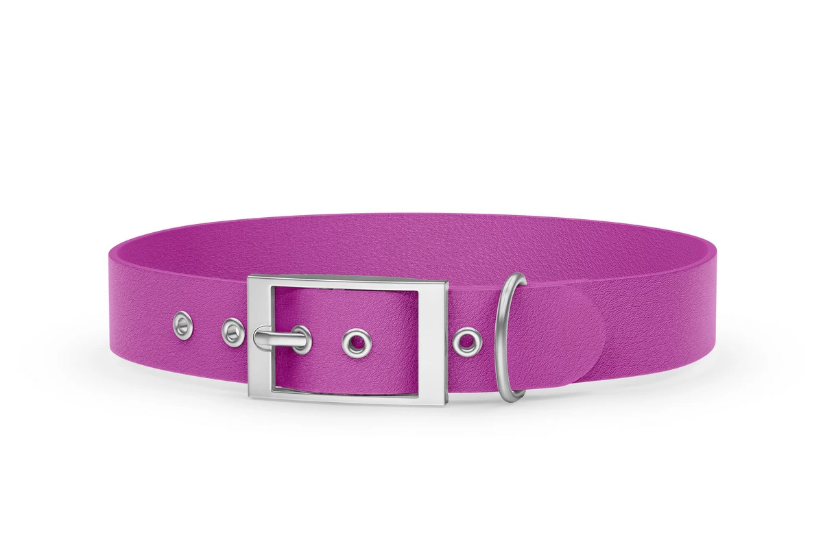 Dog Collar Adventure: Light purple with Silver