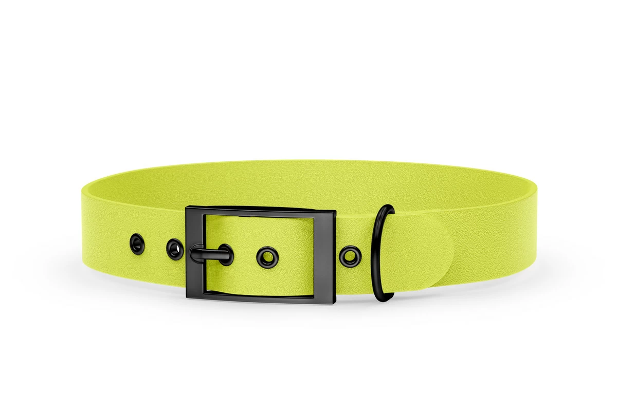 Dog Collar Adventure: Neon yellow with Black