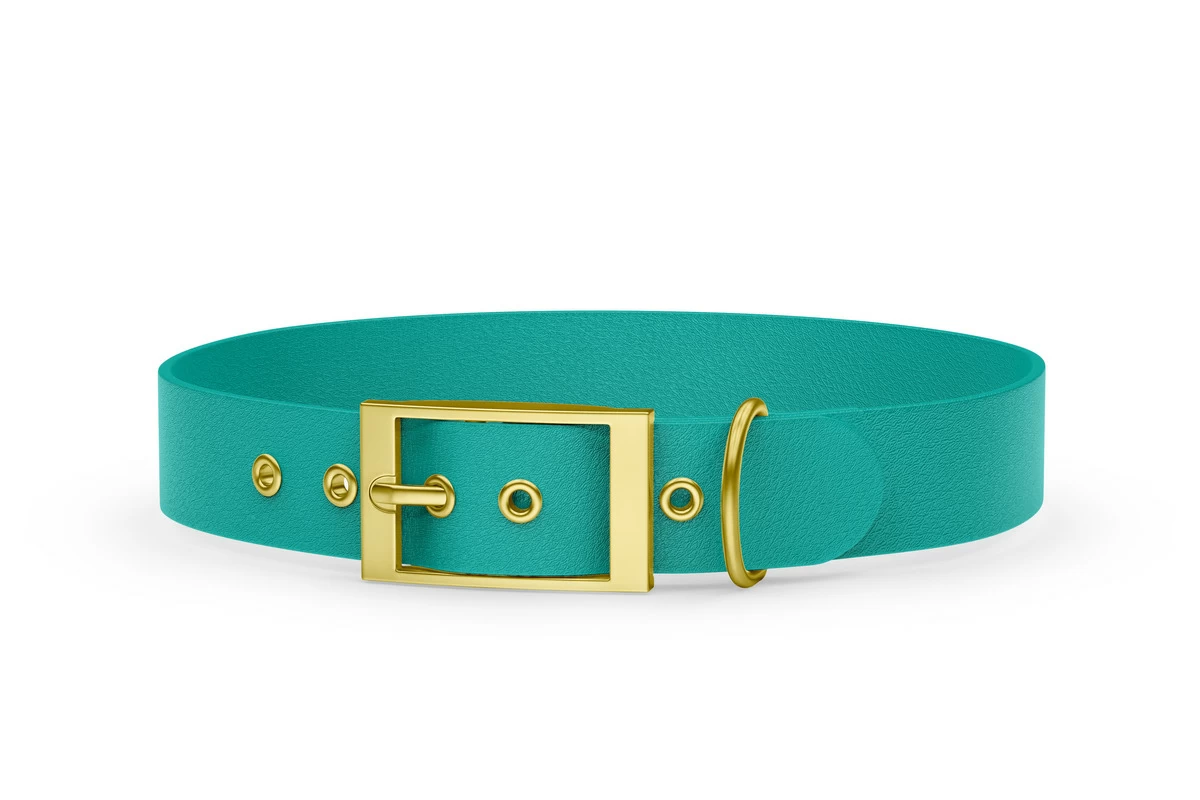 Dog Collar Adventure: Pastel green with Gold