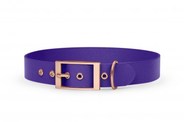 Dog Collar Adventure: Purple with Rosegold