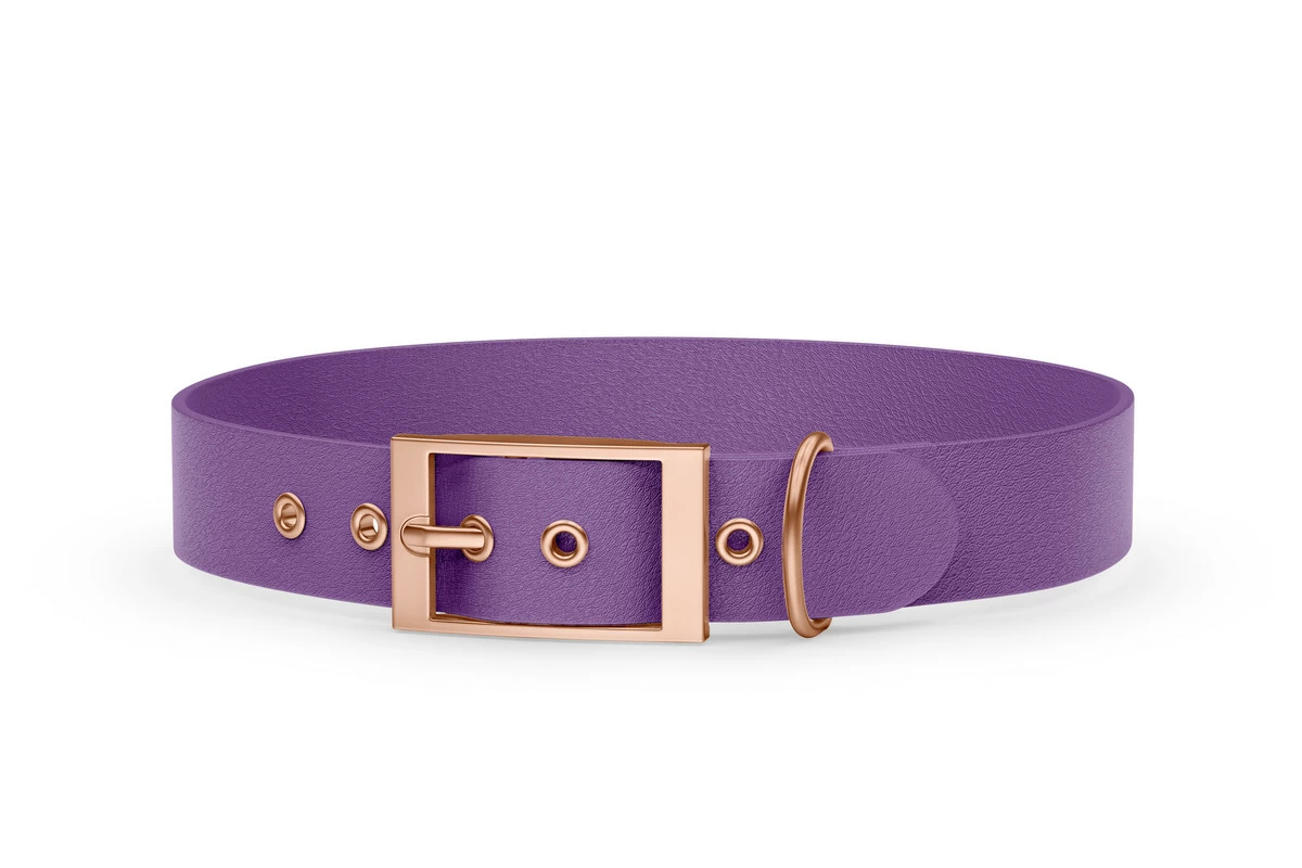 Dog Collar Adventure: Purpur with Rosegold